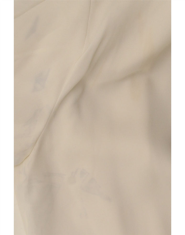 Zara Womens 3/4 Sleeve Blouse Top UK 6 XS White Polyester