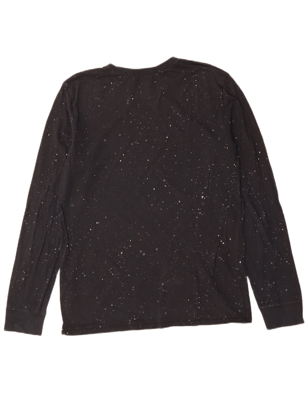 Nike Mens Athletic Cut Graphic Top Long Sleeve Medium Black Flecked Cotton