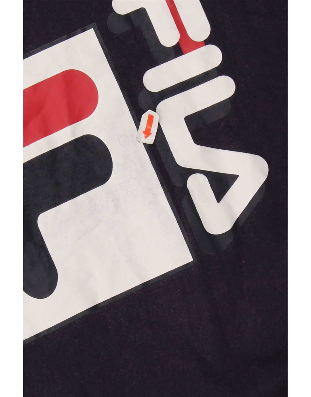 FILA Mens Graphic T-Shirt Top Medium Navy Blue Cotton