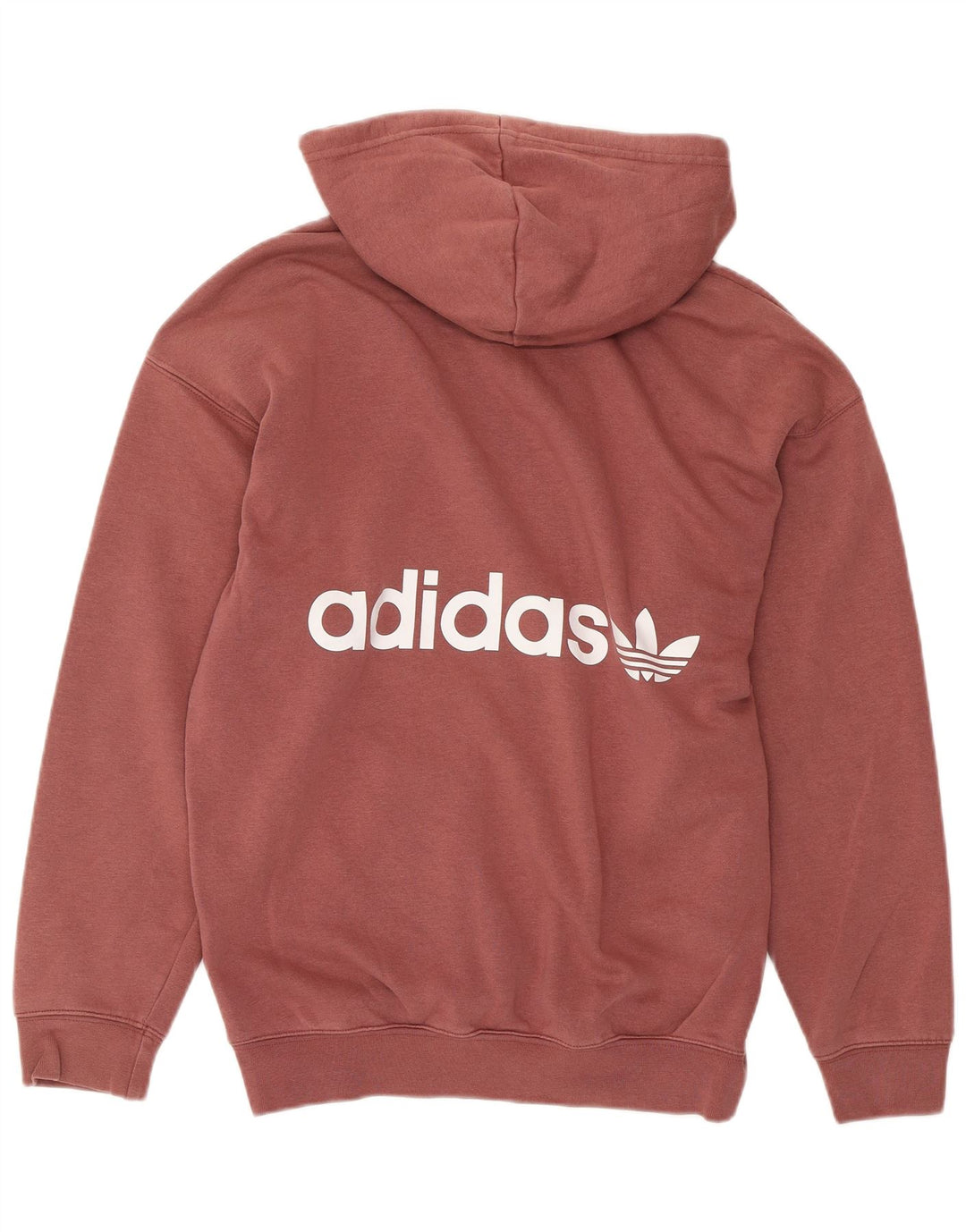 ADIDAS Womens Graphic Oversized Hoodie Jumper UK 8 Small  Pink Cotton