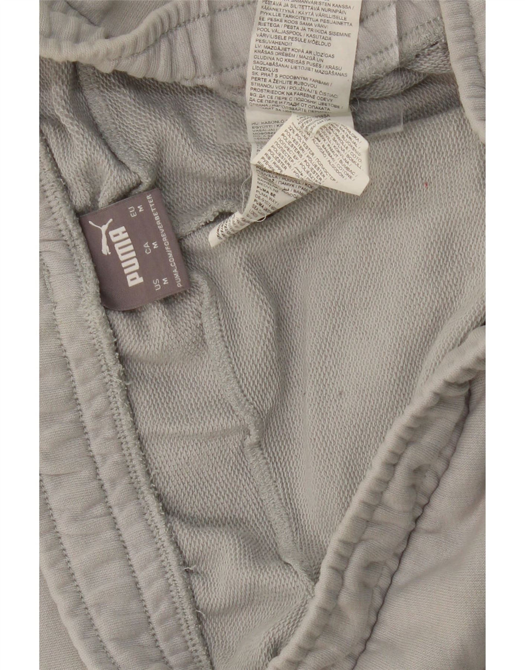 PUMA Mens Graphic Tracksuit Trousers Joggers Medium  Grey Colourblock