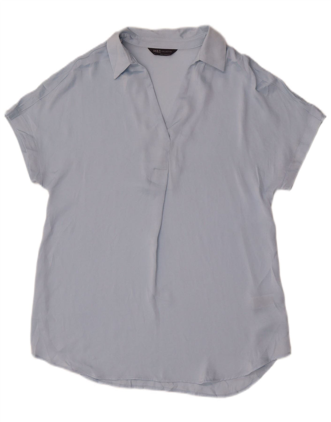 Marks & Spencer Womens Tunic Top UK 8 Small Blue Polyester