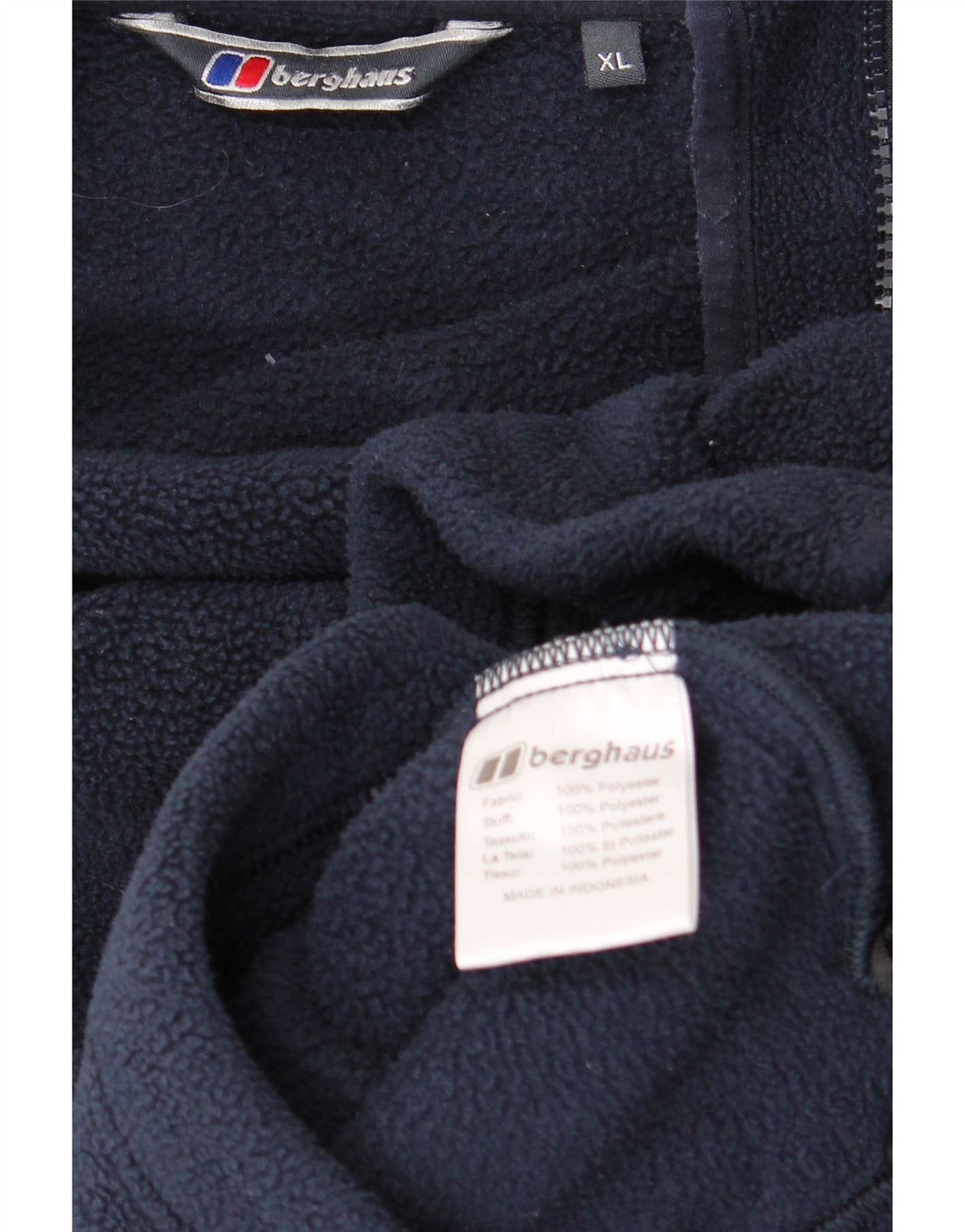 Berghaus Mens Fleece Jacket UK 42 XL Navy Blue Polyester