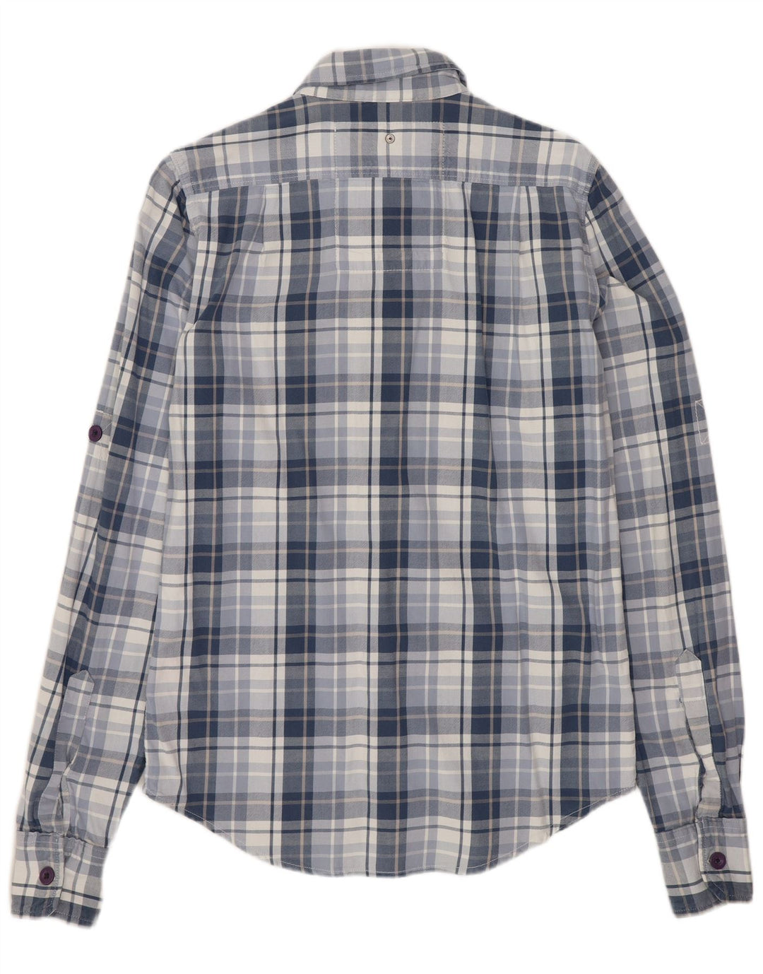 Superdry Mens Graphic Shirt Small Blue Check Cotton