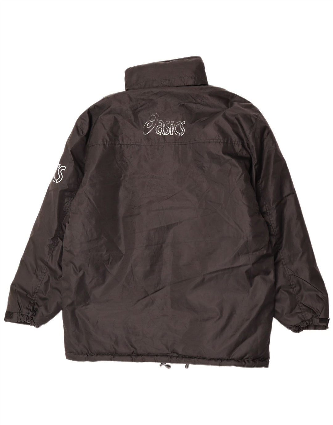 Asics Mens Graphic Windbreaker Jacket UK 40 Large Black Polyester