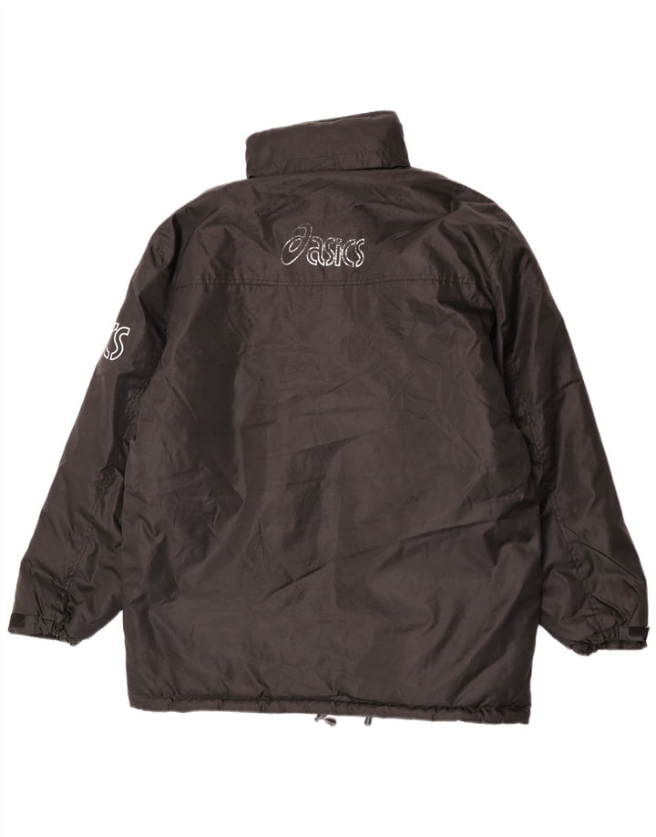 Asics Mens Graphic Windbreaker Jacket UK 40 Large Black Polyester