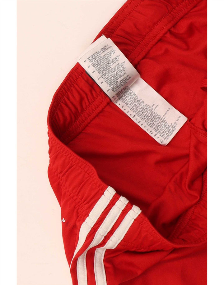 Adidas Womens Sport Shorts UK 14 Medium Red Polyester