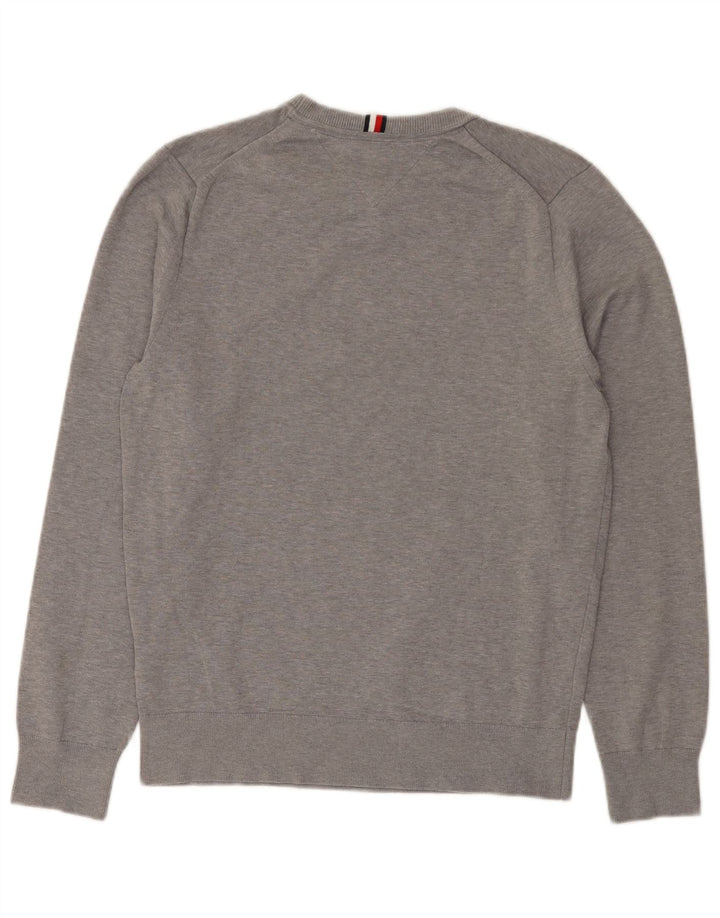 TOMMY HILFIGER Mens Sweatshirt Jumper Medium Grey Cotton