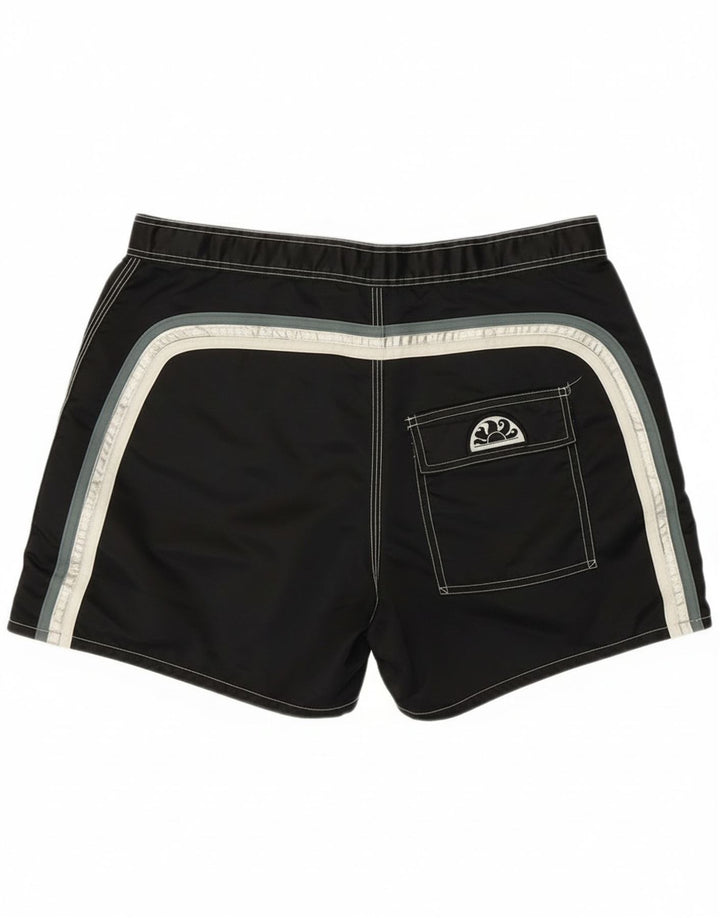 Sundek Mens Swimming Shorts Medium Black Striped Beach