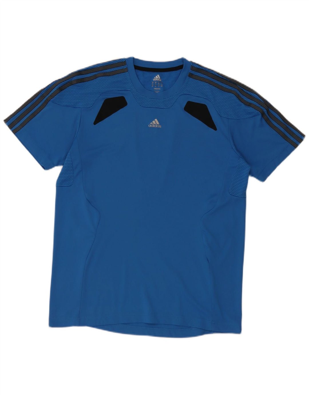 Adidas Mens Climacool T-Shirt Top Medium Blue Colourblock Polyester