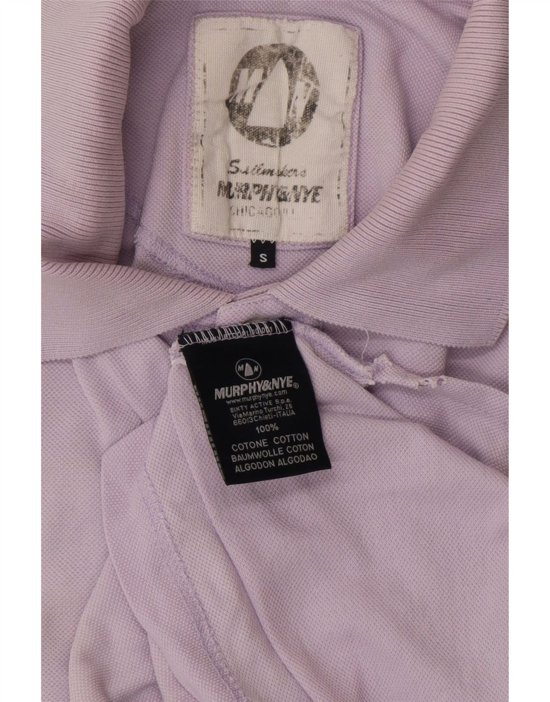 MURPHY & NYE Womens Polo Shirt UK 10 Small Purple Cotton