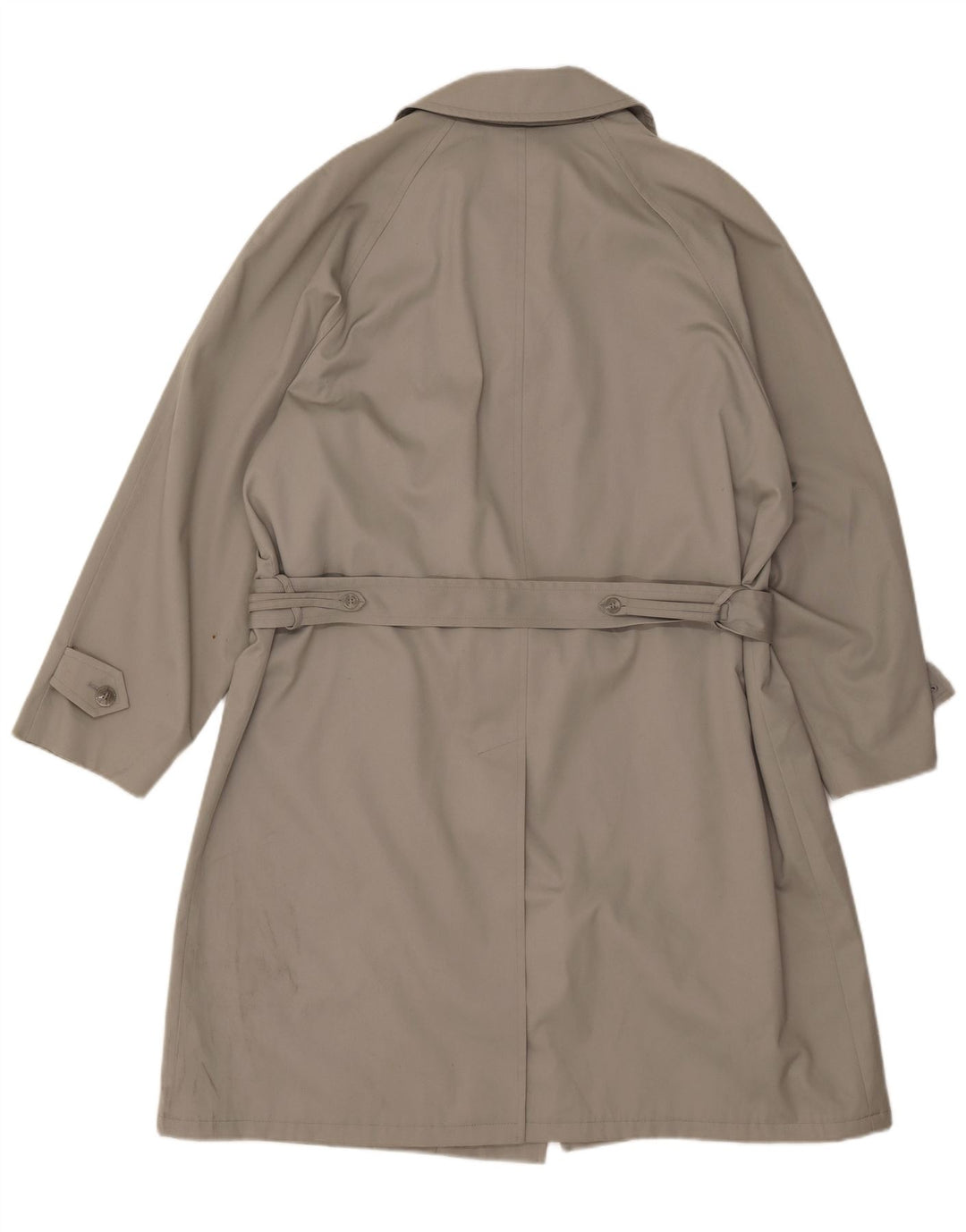 VINTAGE Mens Loose Fit Raincoat IT 49 Medium Grey Polyester