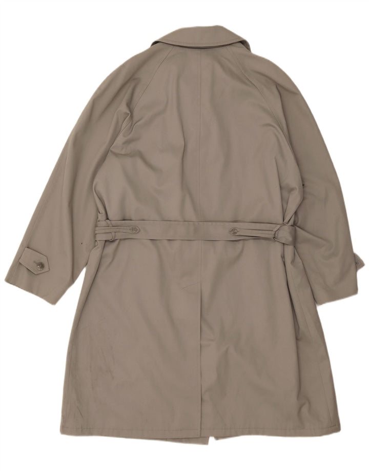 VINTAGE Mens Loose Fit Raincoat IT 49 Medium Grey Polyester