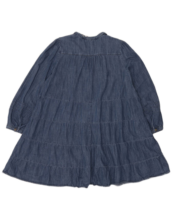 Marks & Spencer Womens Per Una Denim Oversized Tiered Dress UK 18 XL Blue