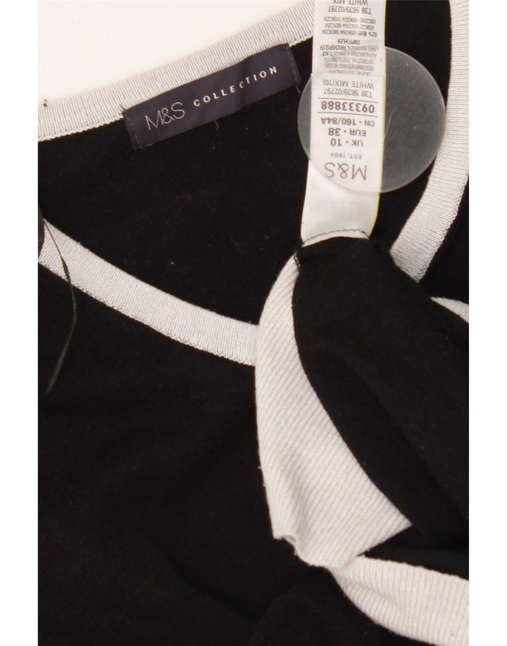 Marks & Spencer Womens Cardigan Sweater UK 10 Samll Black Colourblock