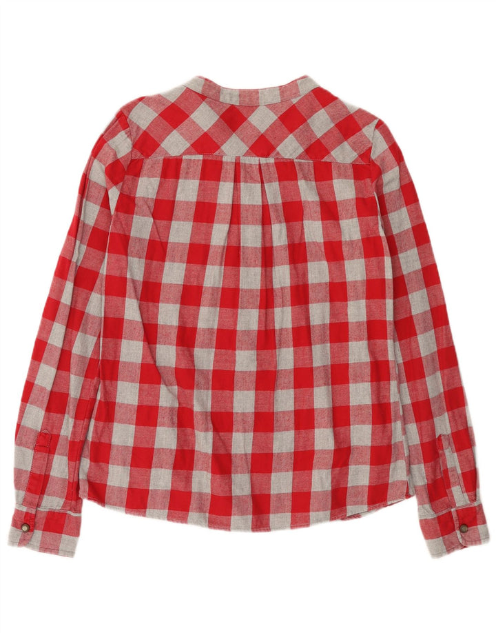 MAISON SCOTCH Womens Pullover Shirt UK 12 Medium Red Check Cotton