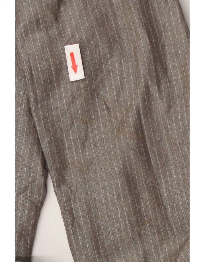 Exte Mens 2 Button Blazer Jacket UK 38 Medium Grey Pinstripe Cotton