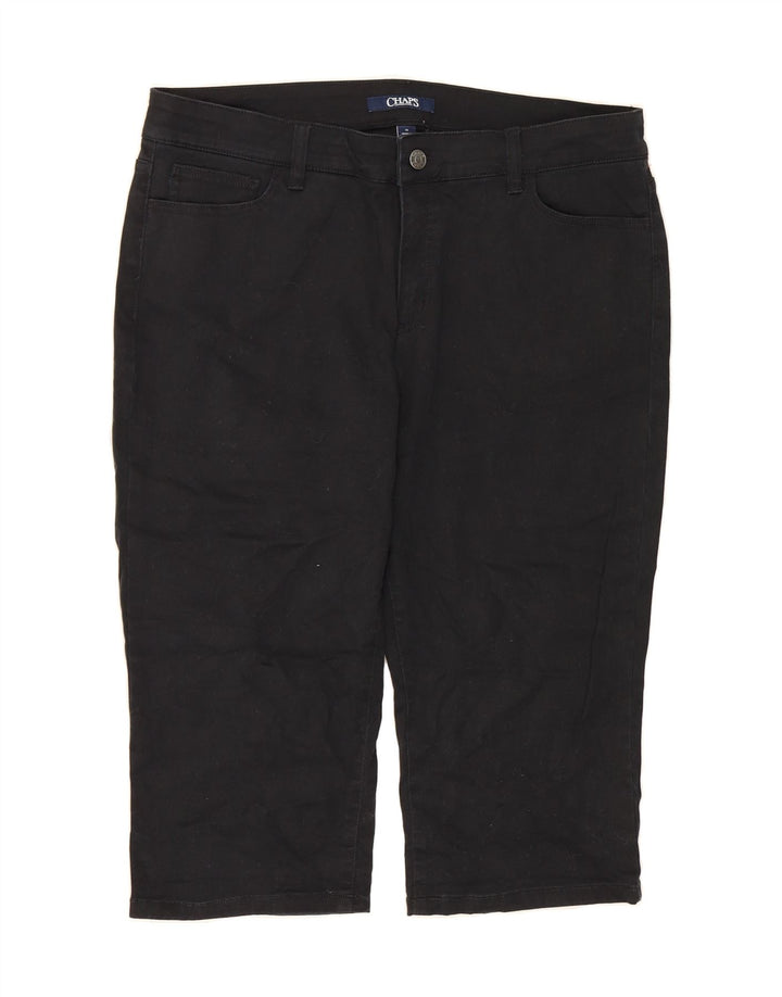 CHAPS Womens Bermuda Shorts US 14 XL W36 Black Cotton Vintage Chaps and Second-Hand Chaps from Messina Hembry 