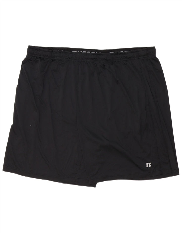 RUSSELL ATHLETIC Mens Sport Shorts 3XL Black Polyester