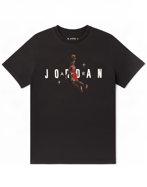 Jordan Mens Graphic T-Shirt Top Medium Black Cotton