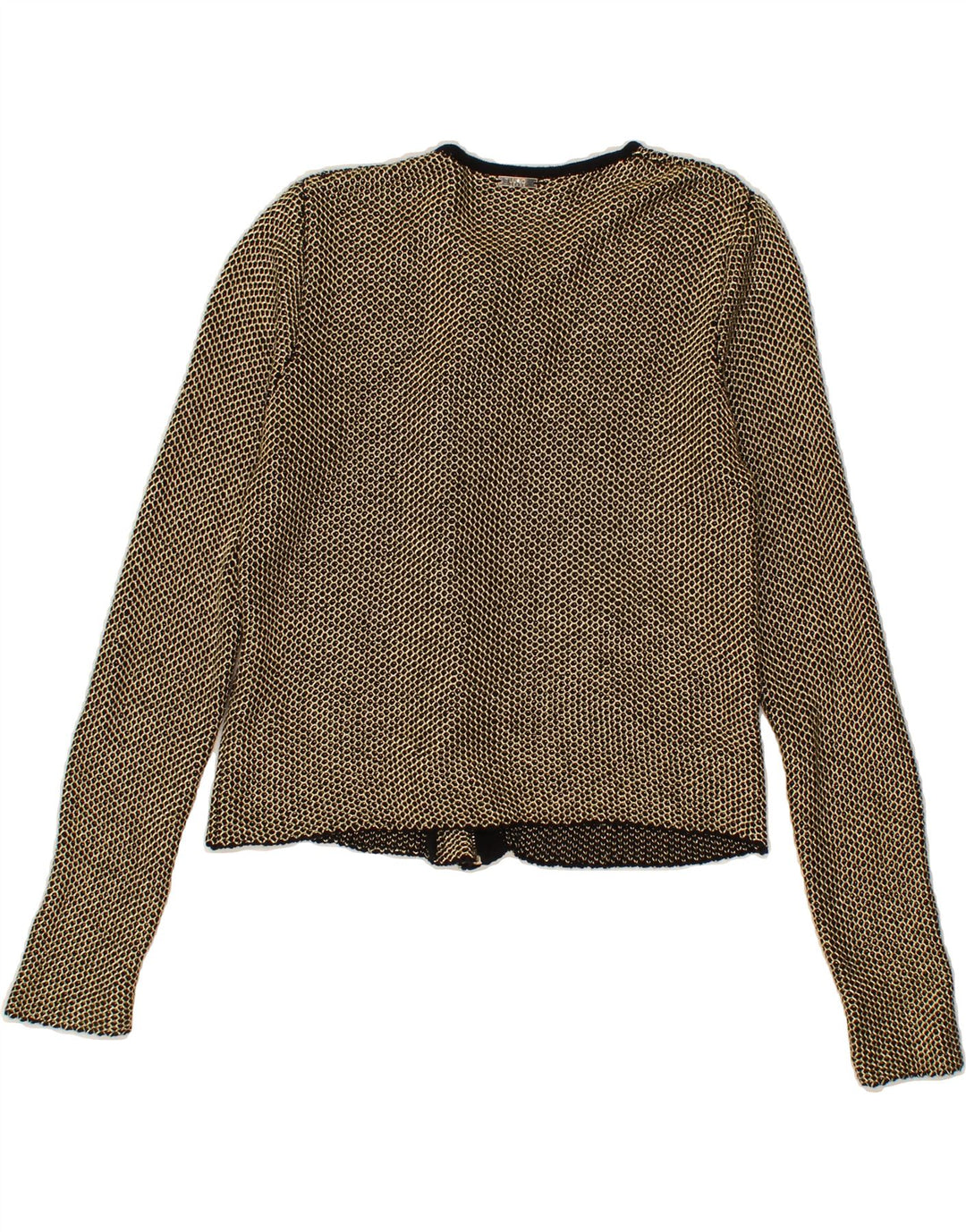 LIU JO Womens Blazer Jacket UK 12 Medium Gold Cotton Vintage Liu Jo and Second-Hand Liu Jo from Messina Hembry 