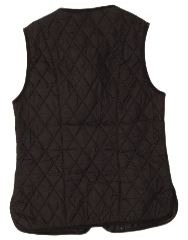 Barbour Womens Quilted Gilet UK 12 Medium Black