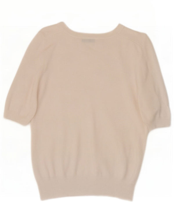 Zara Womens Short Sleeve Blouse Top UK 10 Small White