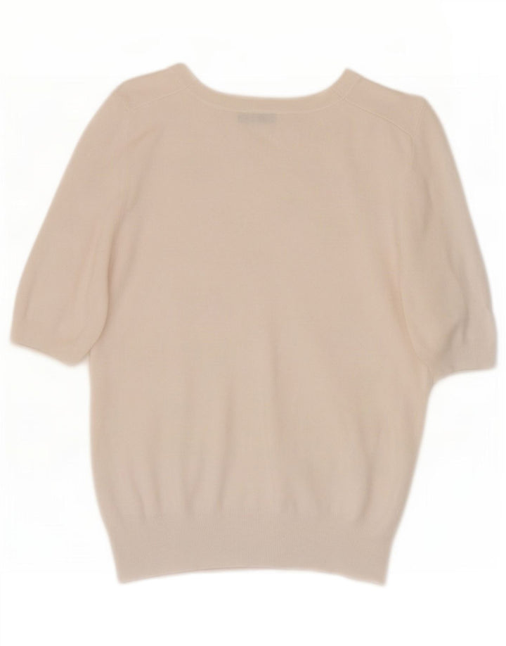 Zara Womens Short Sleeve Blouse Top UK 10 Small White