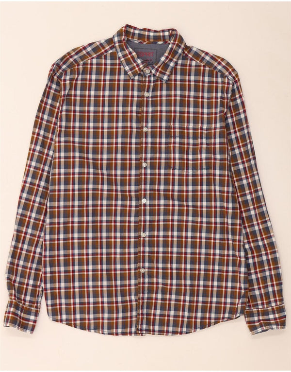 Esprit Mens Regular Fit Shirt XL Multicoloured Check Cotton