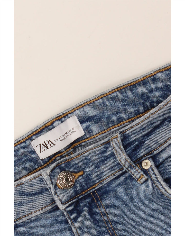 ZARA Womens Distressed Straight Jeans EU 42 Large W32 L30 Blue Vintage Zara and Second-Hand Zara from Messina Hembry 