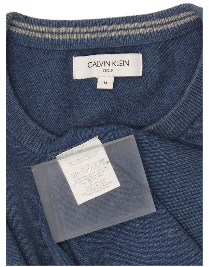 Calvin Klein Mens Crew Neck Jumper Sweater Medium Blue Cotton