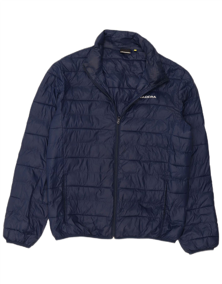 DIADORA Mens Padded Jacket UK 42 XL Navy Blue Polyamide
