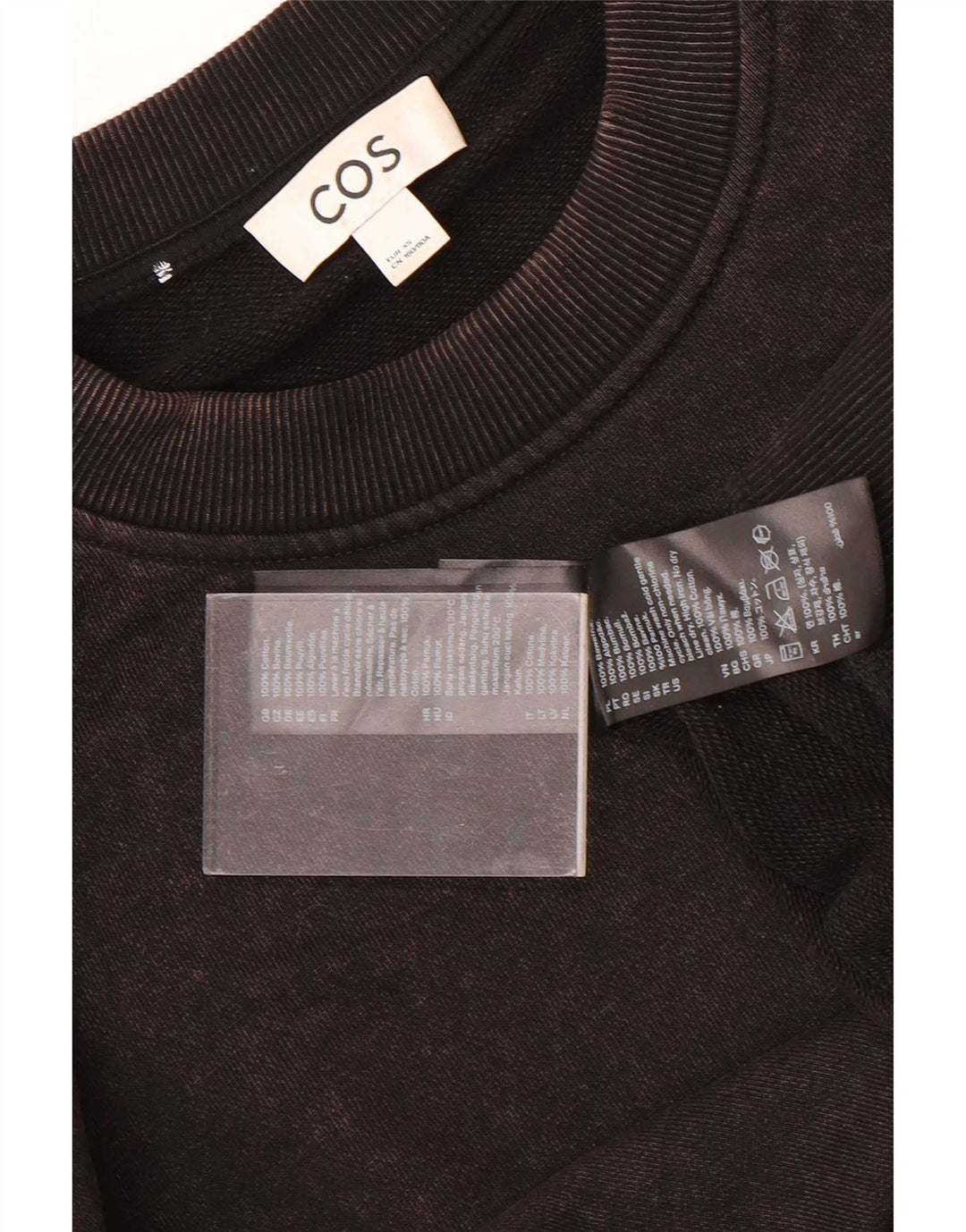 Cos Mens Loose Fit Sweatshirt Jumper XS Black