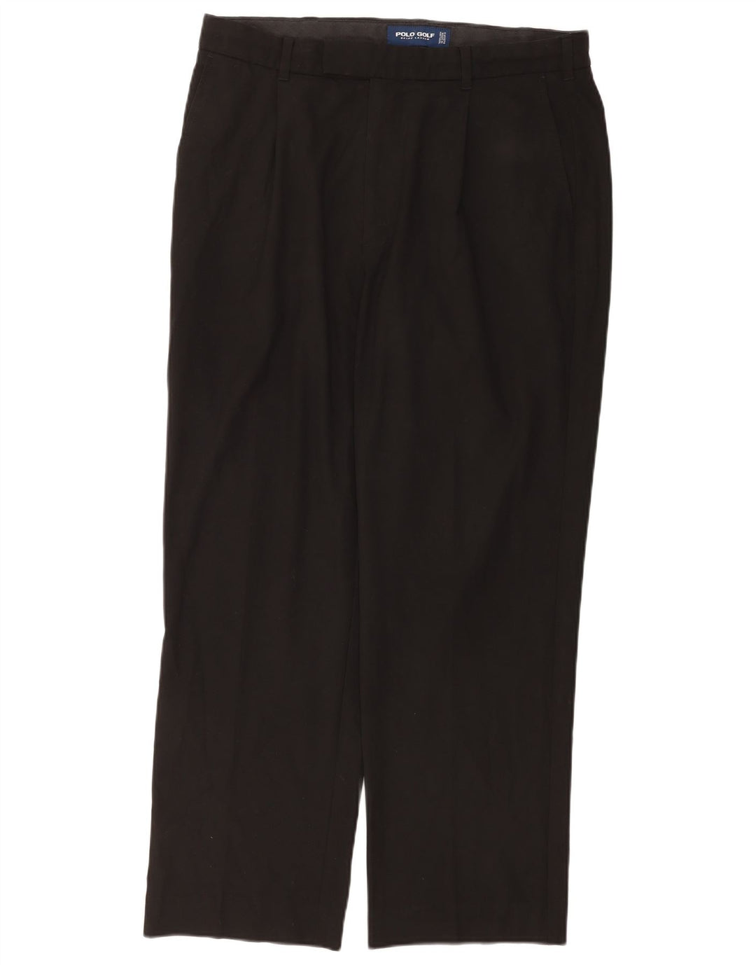 Ralph Lauren Mens Pegged Chino Trousers W36 L32 Black Polyester