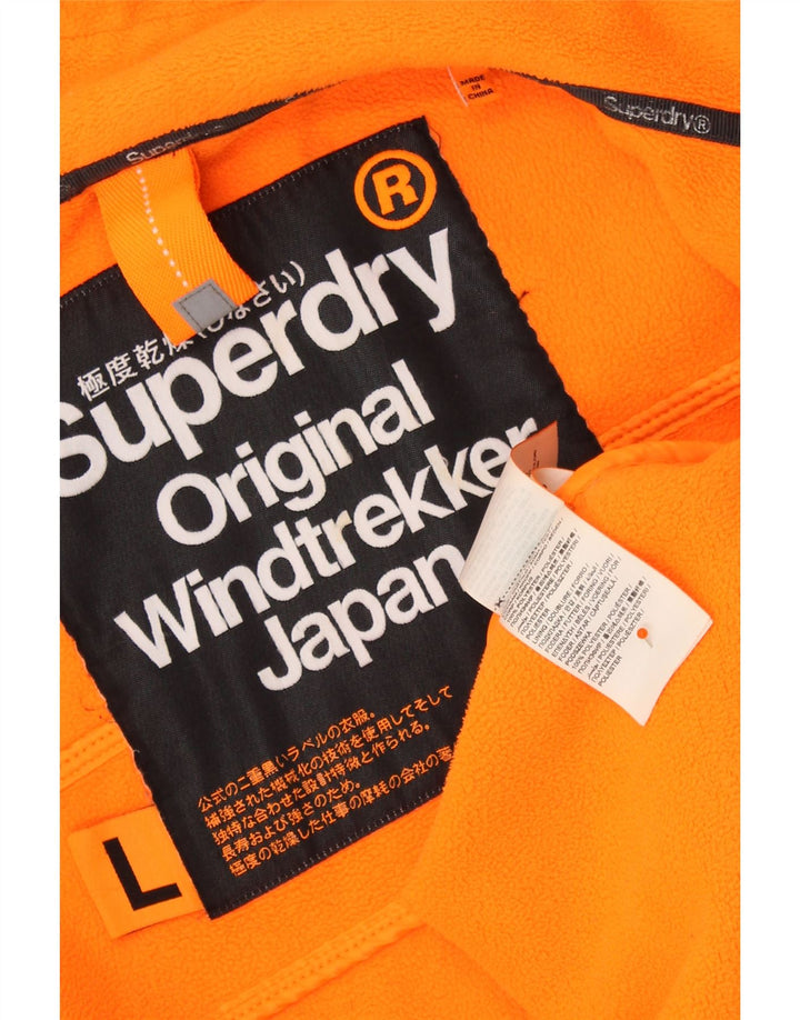 SUPERDRY Mens Windtrekker Windbreaker Jacket UK 40 Large Grey Flecked