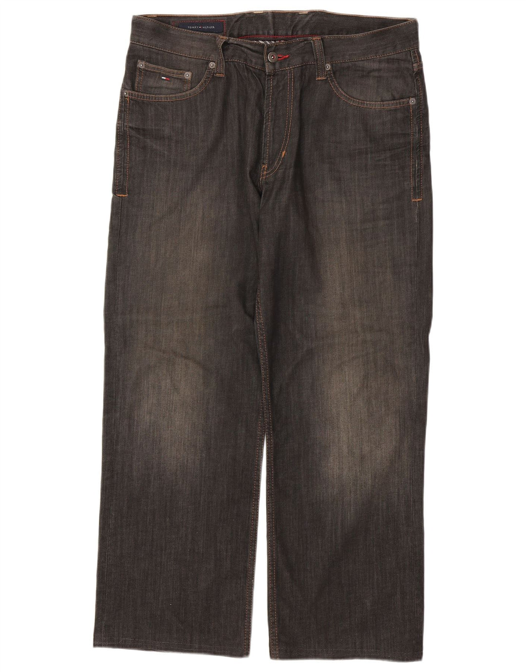 TOMMY HILFIGER Mens Straight Jeans W31 L28 Grey Cotton