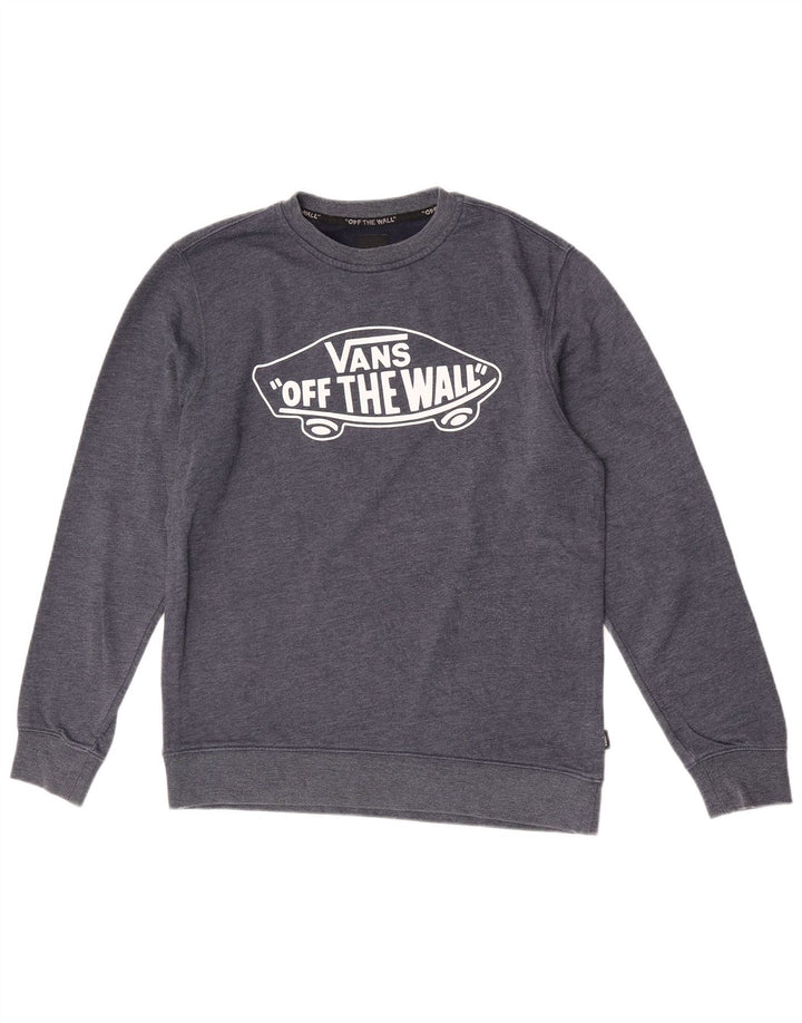 Vans Mens Graphic Sweatshirt Jumper Medium Navy Blue