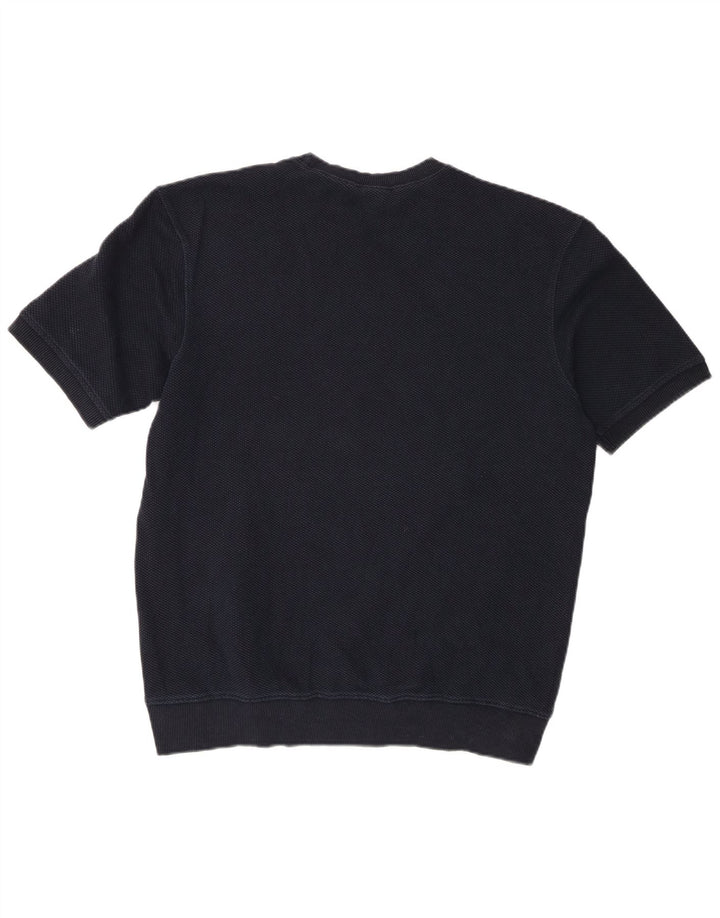 Zara Mens T-Shirt Top Large Navy Blue Cotton