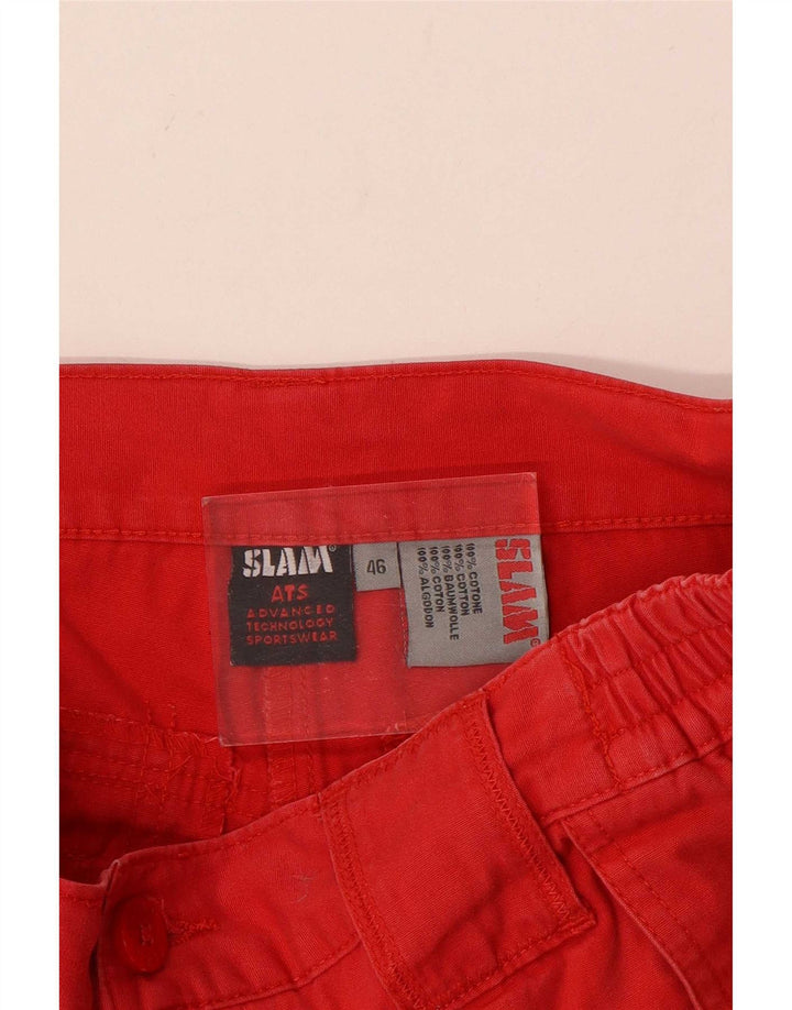 Slam Mens Cargo Shorts IT 46 Small W32 Red Cotton