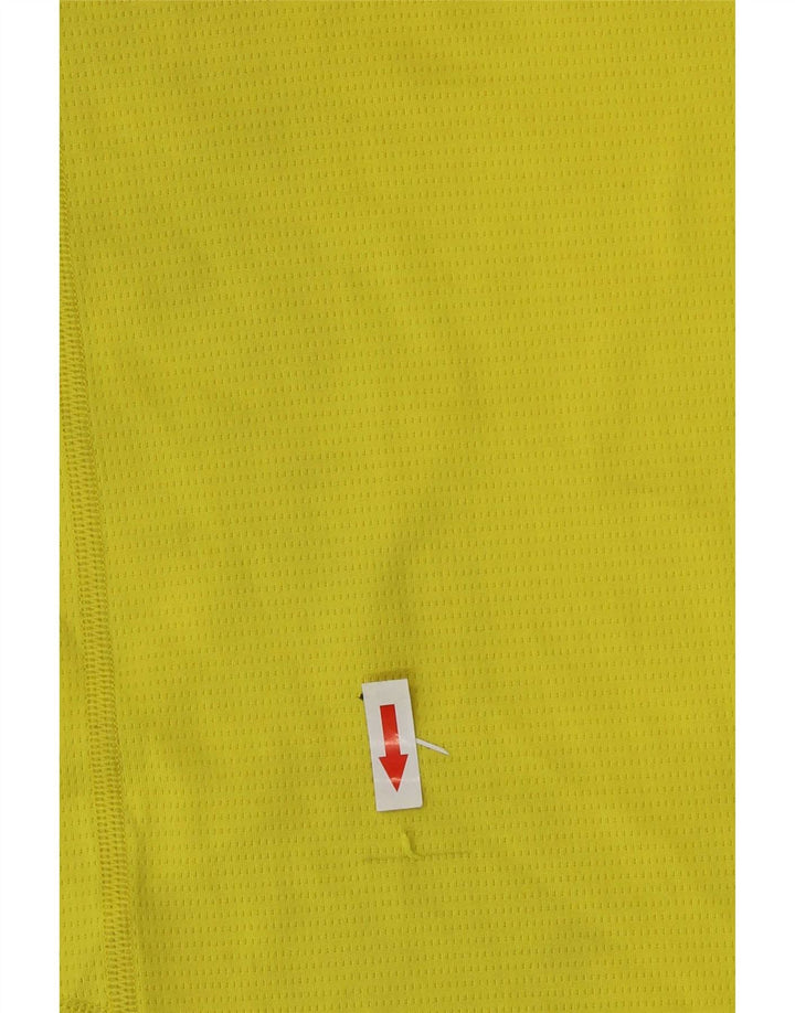 Puma Mens T-Shirt Top Small Yellow Polyester