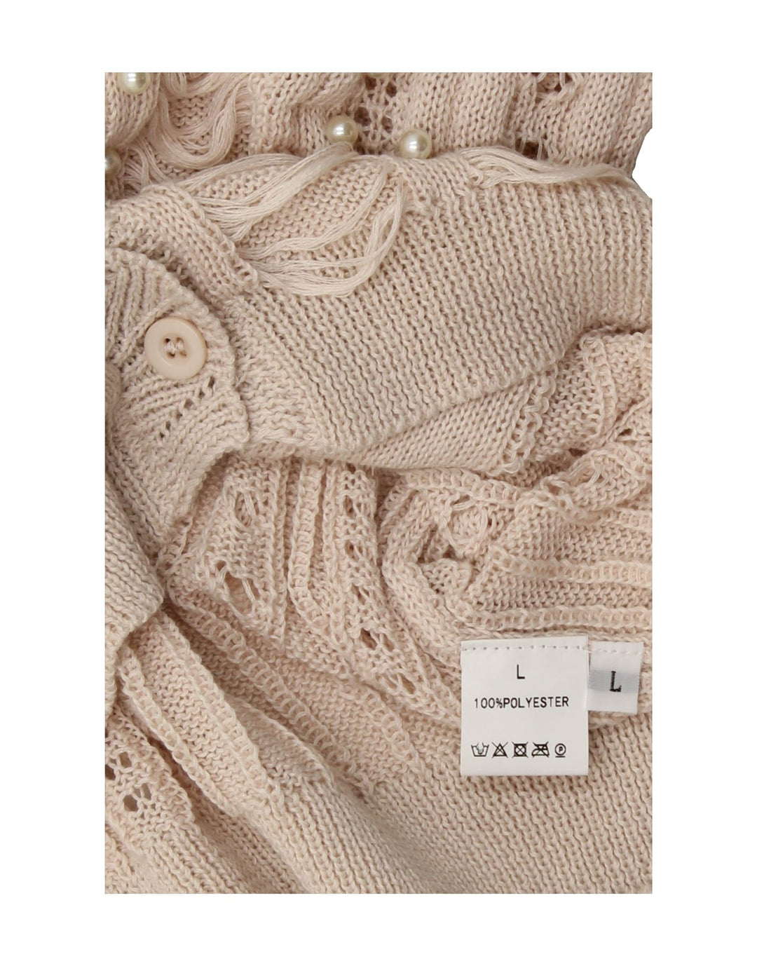 VINTAGE Womens Cardigan Sweater UK 14 Large Pink Polyester Vintage Vintage and Second-Hand Vintage from Messina Hembry 
