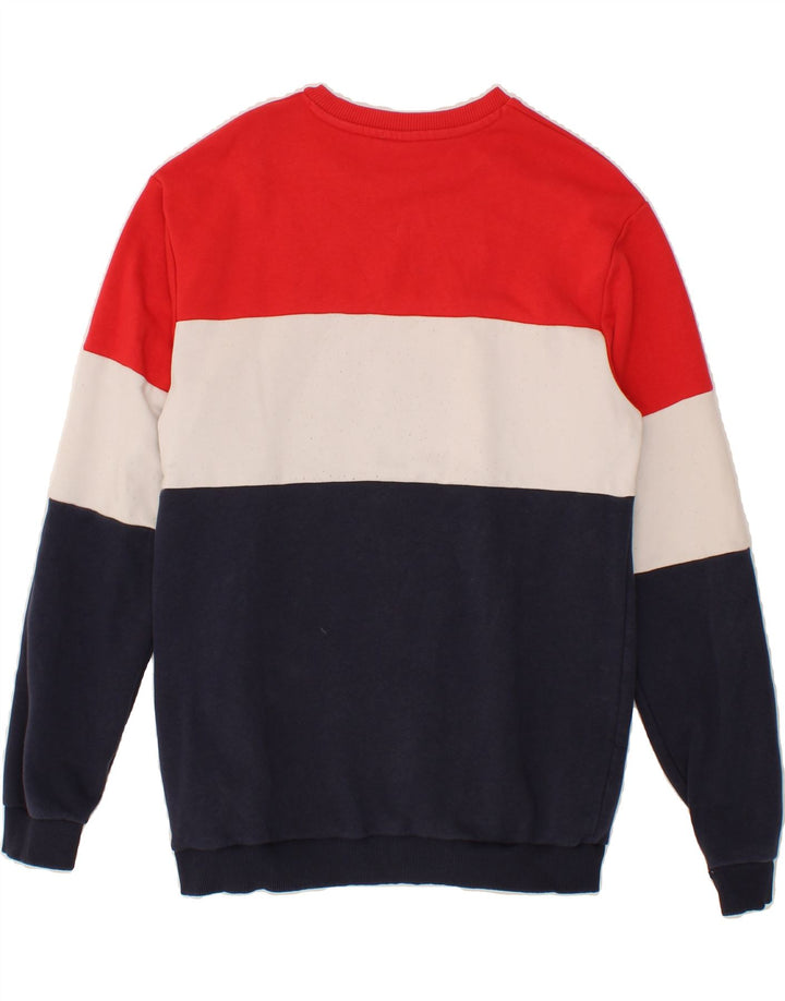 FILA Mens Graphic Sweatshirt Jumper Medium Multicoloured Colourblock