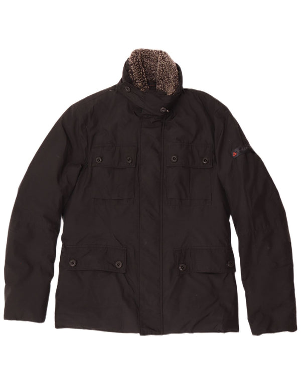 PEUTEREY Mens Padded Jacket UK 44 2XL Black Polyester