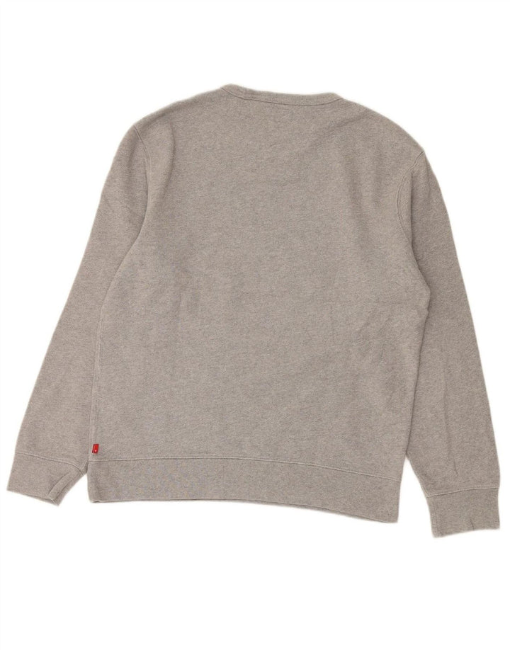 LEVI'S Mens Graphic Sweatshirt Jumper Medium Grey Cotton
