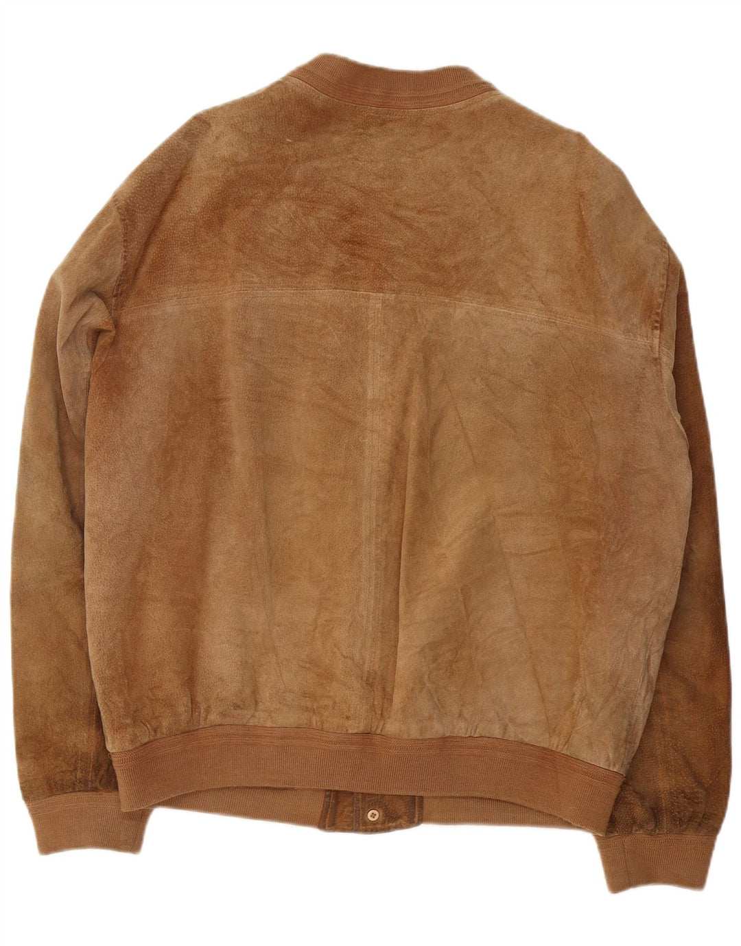 Essebi Mens Suede Bomber Jacket IT 54 2XL Brown Leather