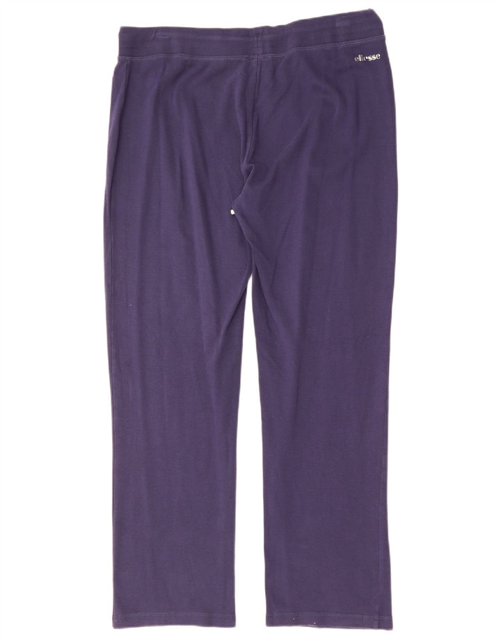 ELLESSE Womens Tracksuit Trousers UK 20 2XL  Navy Blue Cotton