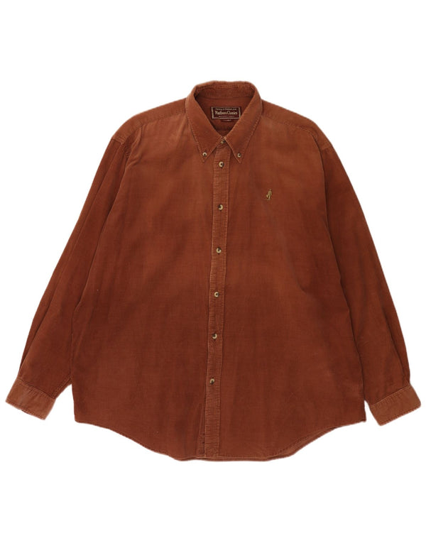 Marlboro Classics Mens Corduroy Shirt XL Brown Cotton