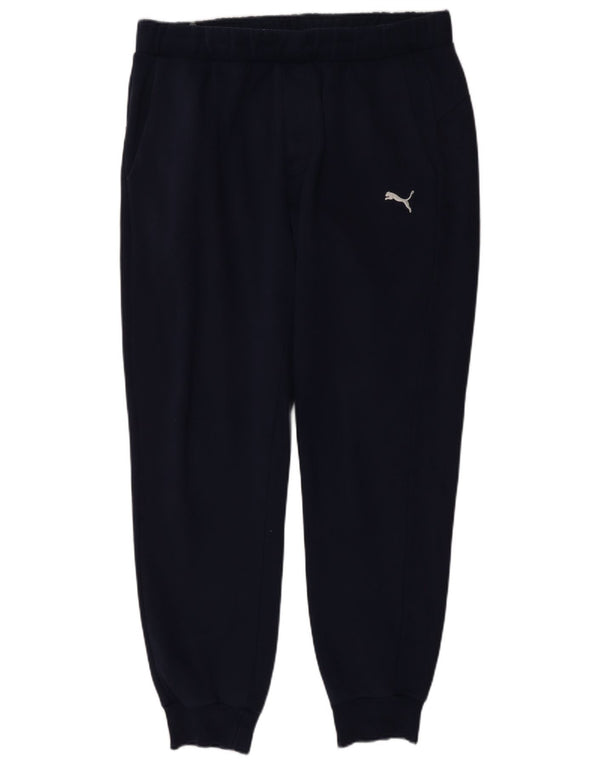 Puma Mens Tracksuit Trousers Joggers Large Navy Blue Cotton