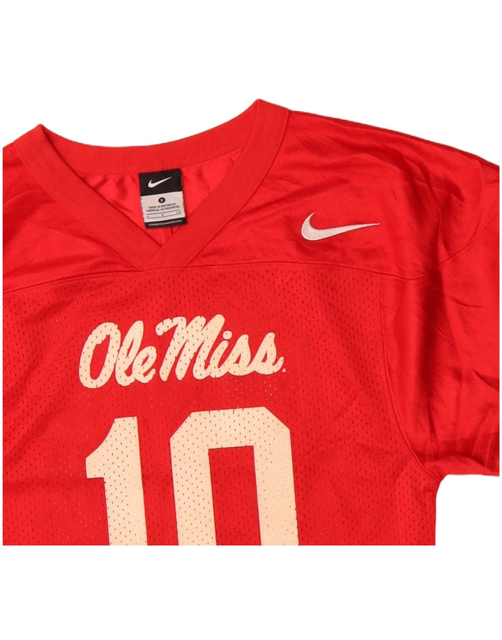 NIKE Womens Crop Graphic T-Shirt Top UK 8 Small Red Polyester