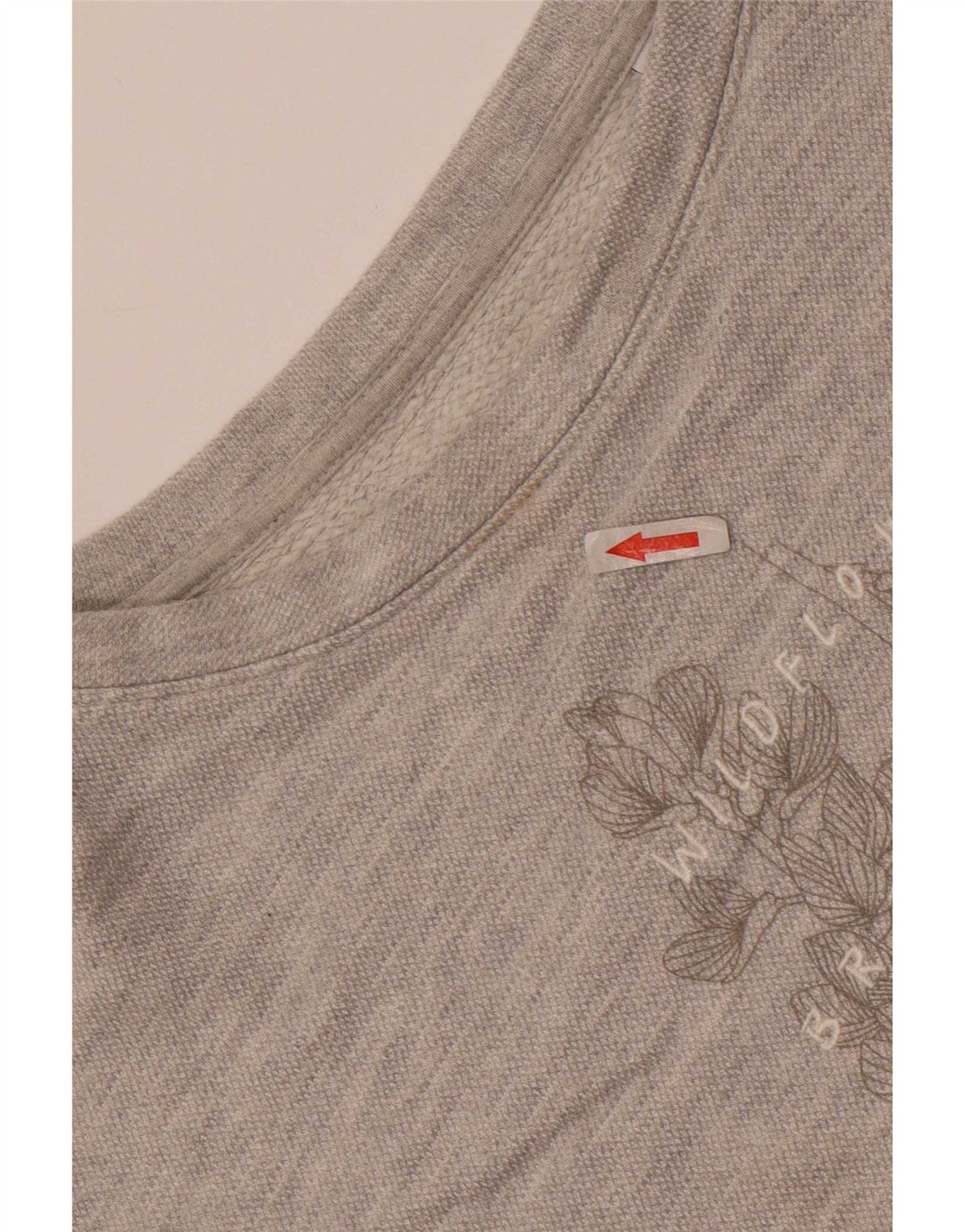 Mustang Womens Graphic Oversized Sweatshirt Jumper UK 10 Small Grey